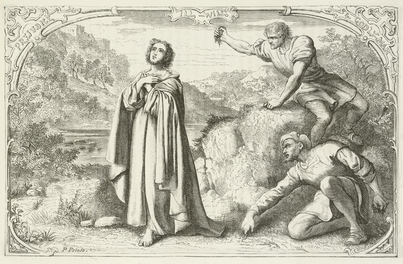 John Bunyan tarafından Pilgrims Progress için İllüstrasyon by English School