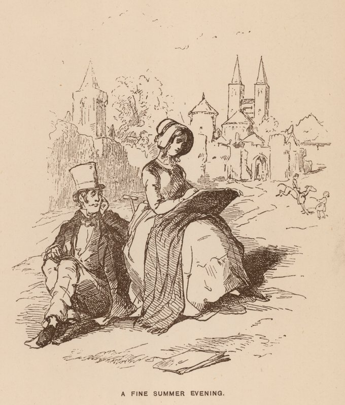Vanity Fair için Thackeray (lito) çizimi by English School