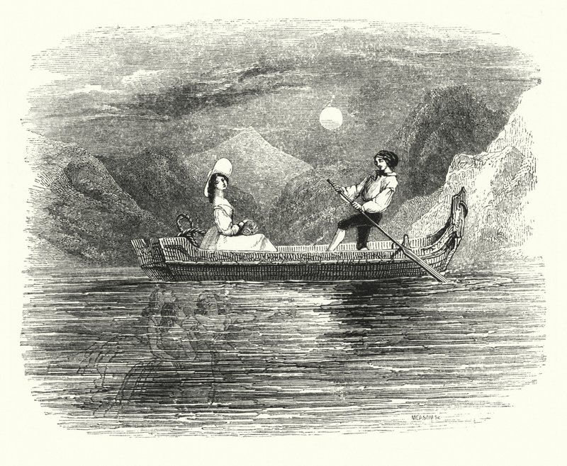 Bale, Ondine veya Naiad (gravür) için illüstrasyon by English School