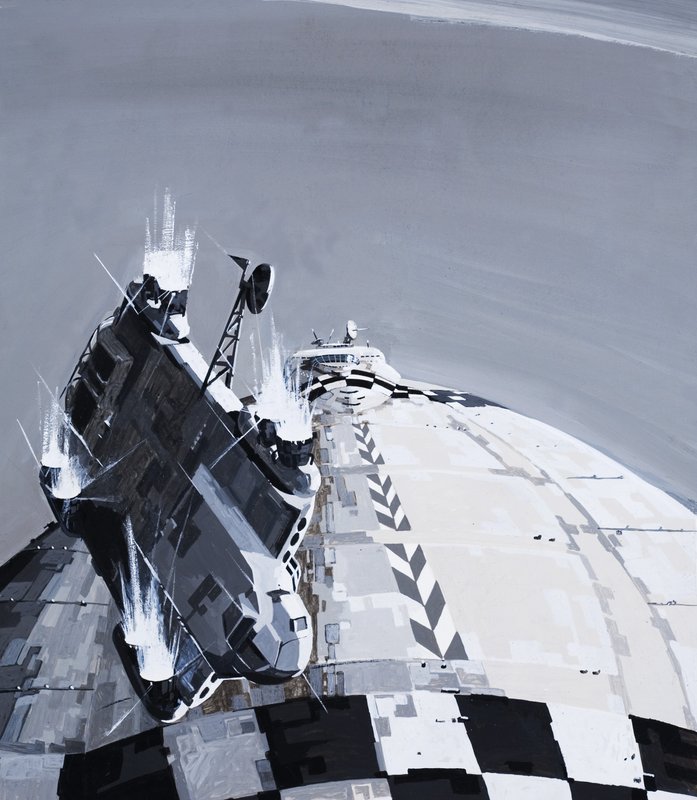 Arthur C Clarke tarafından hikayeye illüstrasyon by English School