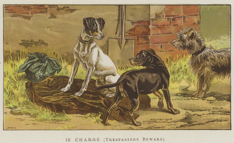 Sorumlu, İzinsiz Girenler Dikkat Edin (chromolitho) by English School