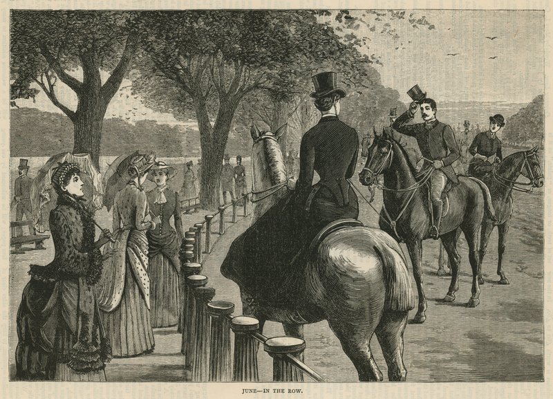 Sırada; Rotten Row, Hyde Park, Londra by English School