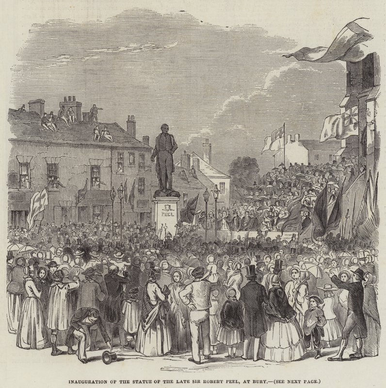 Merhum Sir Robert Peel Heykelinin Bury