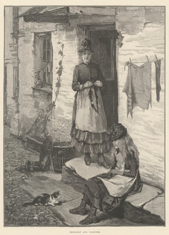 Sanayi ve Aylaklık (gravür) by English School