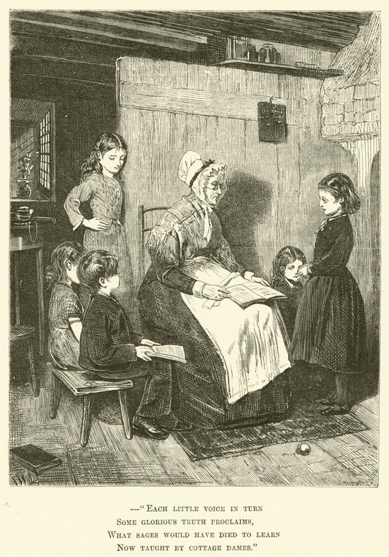 Bebek öğrenciler (gravür) by English School