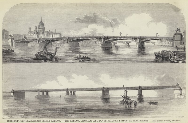 Amaçlanan Yeni Blackfriars Köprüsü, Londra, Londra, Chatham ve Dover Demiryolu Köprüsü, Blackfriars
