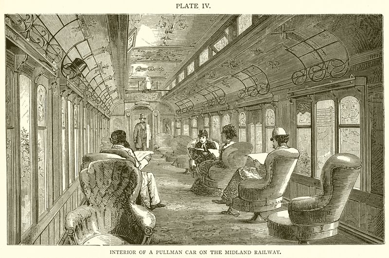 Midland Demiryolundaki Bir Pullman Arabasının İçi by English School