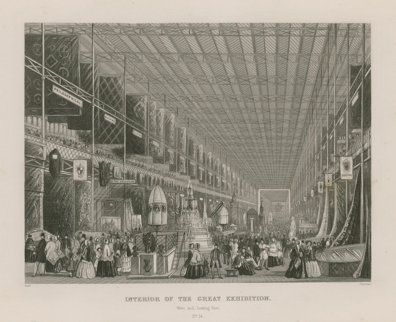 Büyük Serginin İçi, 1851, batı ucu doğuya bakıyor by English School