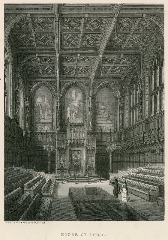 Lordlar Kamarası İçişleri, Westminster, Londra by English School