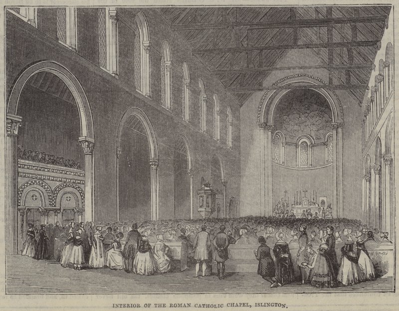 Roma Katolik Şapeli'nin iç kısmı, Islington by English School