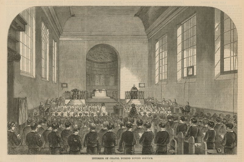 ilahi hizmet sırasında şapelin İç by English School