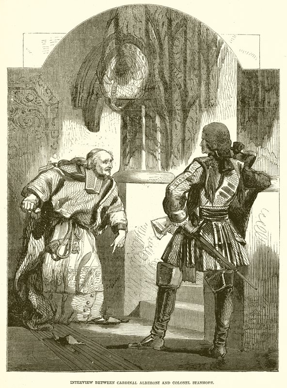 Kardinal Alberoni ve Albay Stanhope arasındaki röportaj by English School