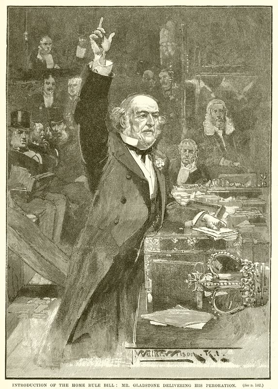 Ev Kuralı Yasasının Tanıtımı: Bay Gladstone Perorasyonunu Sunuyor by English School