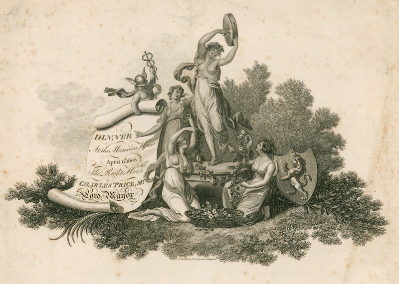 Lord Mayors Akşam Yemeğine Davet, Mansion House, Londra, 11 Nisan 1803 by English School