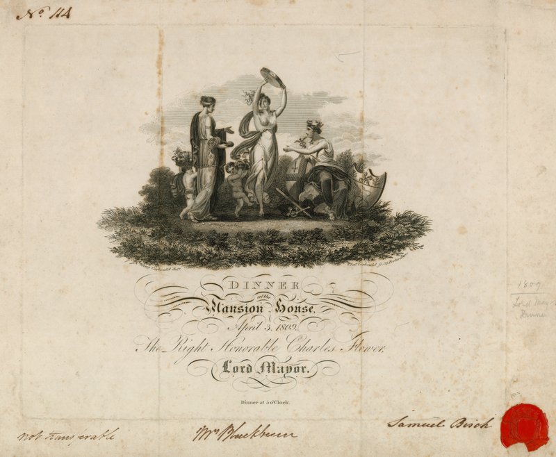 Lord Mayors Akşam Yemeğine Davet, Mansion House, Londra, 3 Nisan 1809 by English School