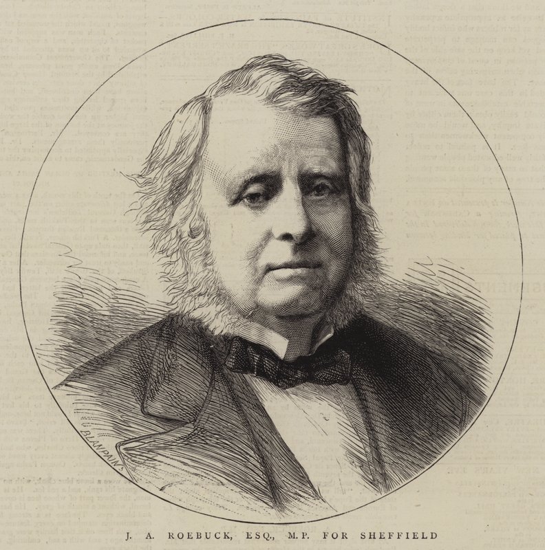 J A Roebuck, Esquire, Sheffield için MP (gravür) by English School