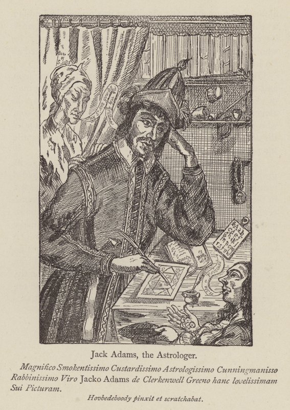 Astrolog Jack Adams (gravür) by English School