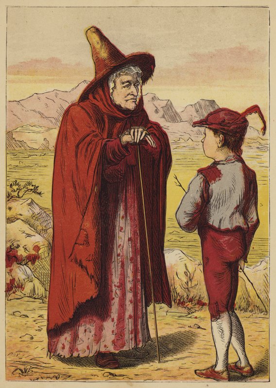 Jack ve Fasulye Sırığı (renkli gravür) by English School