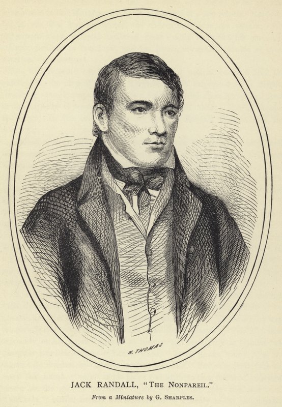 Jack Randall, The Nonpareil, Bir Minyatürden, G Sharples by English School