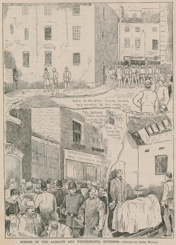 Karındeşen Jack: Aldgate ve Whitechapel cinayetlerinden sahneler by English School