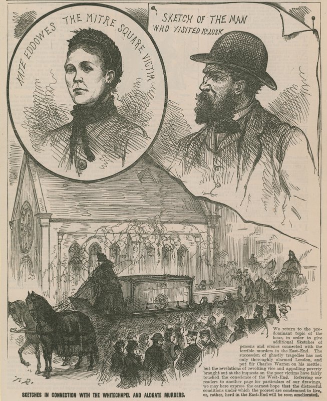 Karındeşen Jack: Whitechapel ve Aldgate cinayetleriyle bağlantılı eskizler by English School