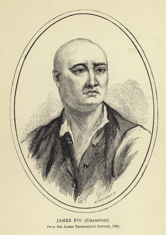 James Fig, Şampiyon, Sir James Thornhills Portresinden, 1732 by English School