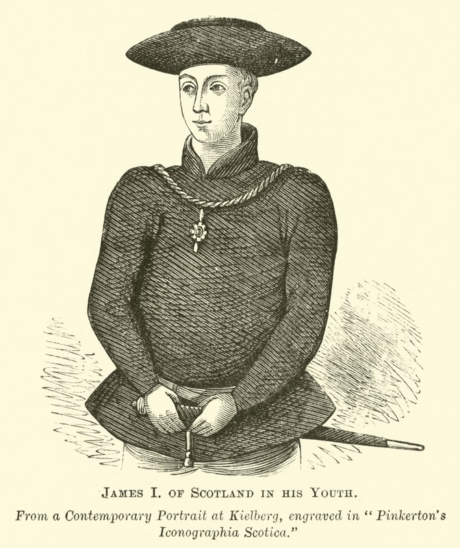 Gençliğinde İskoçya Kralı I. James by English School