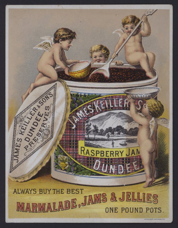 James Keller & Sons Dundee marmelatı, reklam (chromolitho) by English School