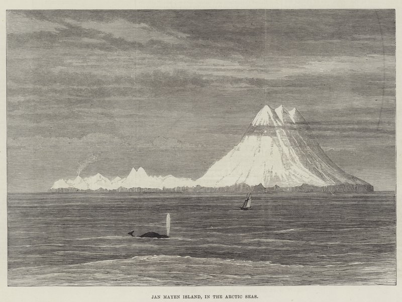 Jan Mayen Adası, Arktik Denizlerinde (gravür) by English School
