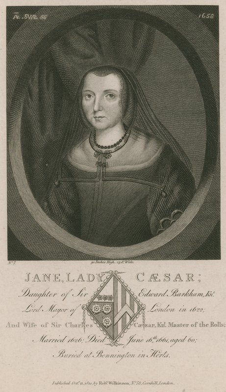 Jane, Lady Caesar, Sir Edward Barkham