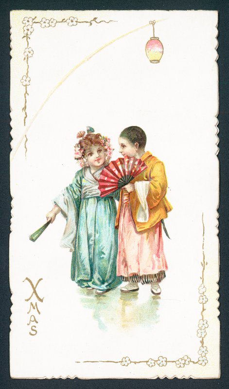 Japon Çift, Noel Kartı by English School