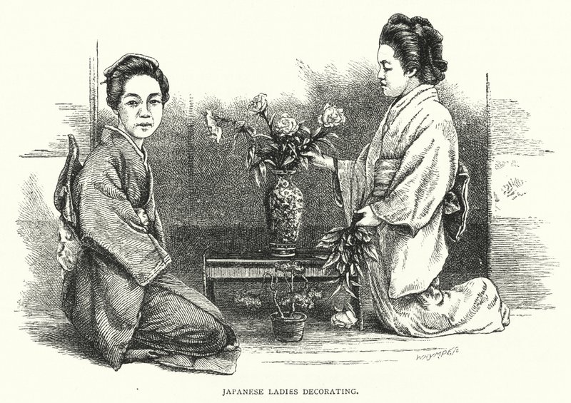 Japon Bayan Dekorasyonu (gravür) by English School