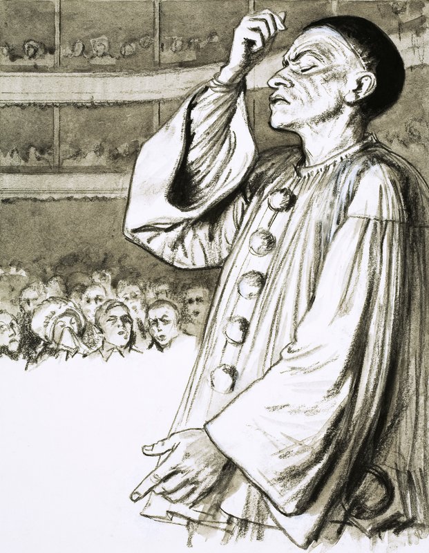 Palyaço Pierrot olarak da bilinen Jean Gaspard Deburau by English School