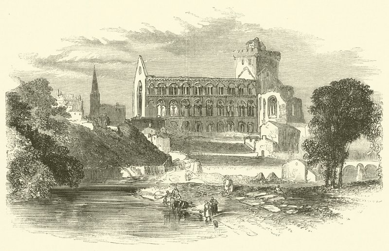 Jedburgh Manastırı (gravür) by English School