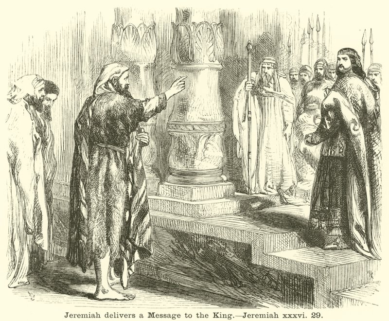 Jeremiah Krala Bir Mesaj iletir, Jeremiah, xxxvi, 29 by English School