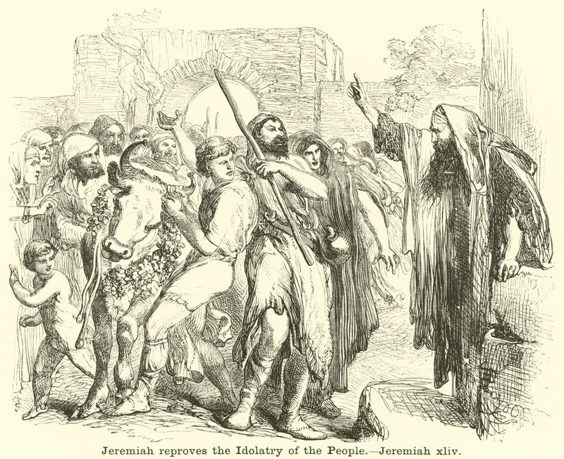 Yeremya Halkın Putperestliğini azarlıyor, Jeremiah, xliv by English School