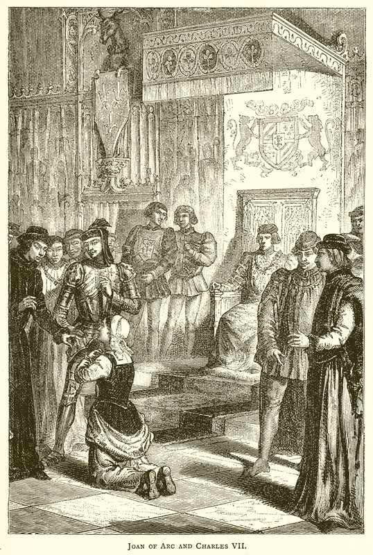 Joan of Arc ve Charles VII by English School