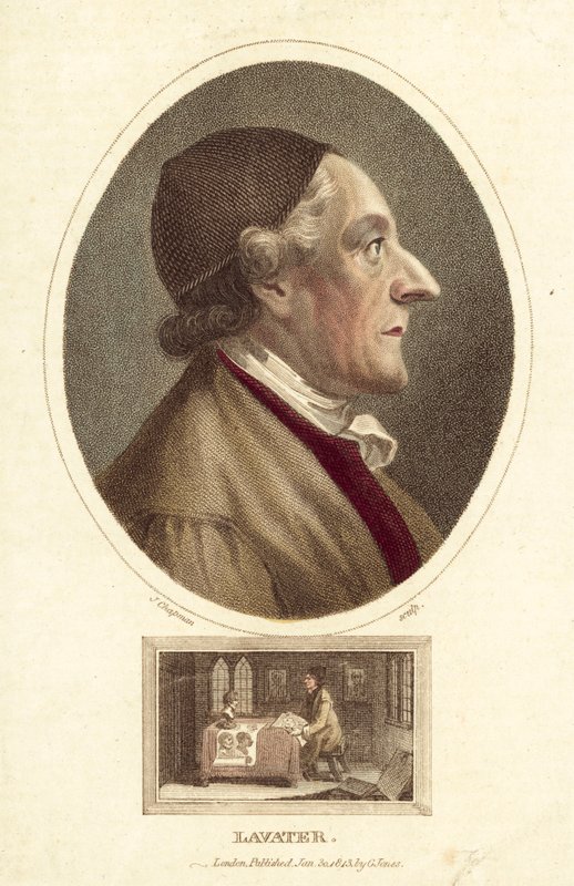Johann Kaspar Lavater, İsviçreli şair, filozof, fizyognomist ve ilahiyatçı (renkli gravür) by English School