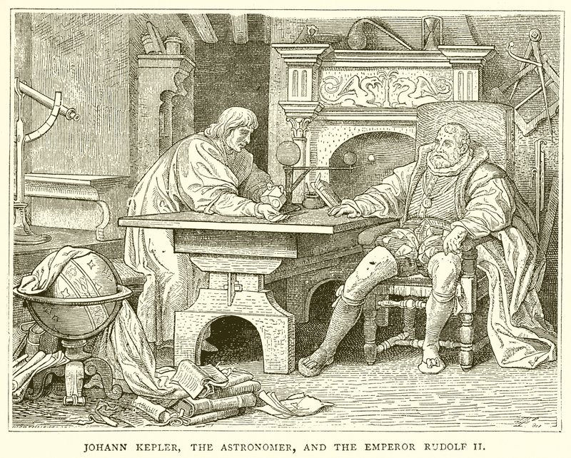 Johann Kepler, Astronom ve İmparator Rudolf II by English School