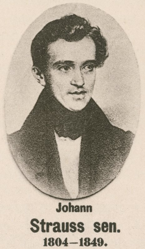 Johann Strauss Kıdemli (gravür) by English School