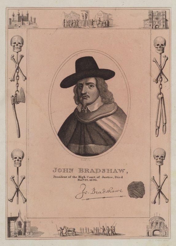 Yüksek Adalet Divanı Başkanı John Bradshaw, 22 Kasım 1695
