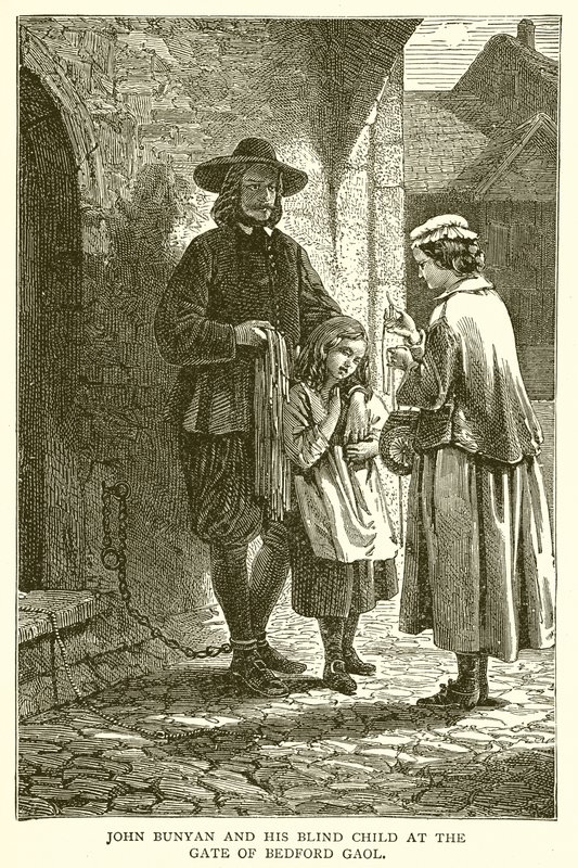 John Bunyan ve Kör Çocuğu Bedford Hapishanesinin Kapısında by English School