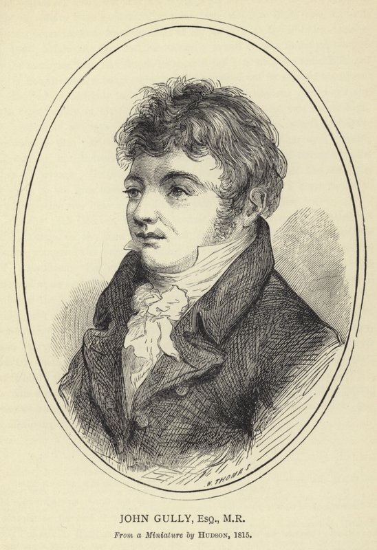 John Gully, Esquire, MR, Bir Minyatürden Hudson, 1815 by English School
