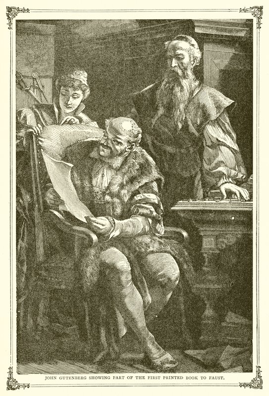 John Gutenberg, İlk Basılı Kitabın bir bölümünü Faust