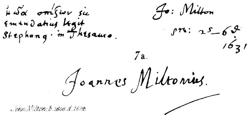 John Milton, b 1608, ö 1674 by English School