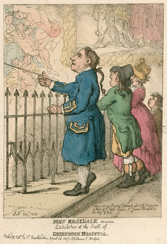 John Rosedale, denizci, Londra Greenwich Hastanesi salonunda katılımcı by English School