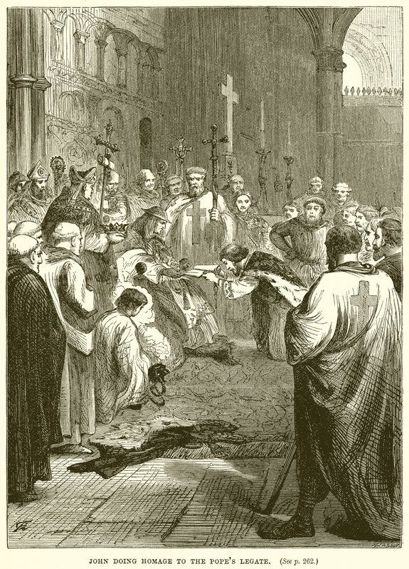 John, Papa Elçisine Saygı Gösterirken by English School