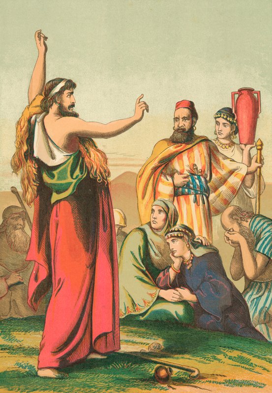 John the Baptist preaching by English School