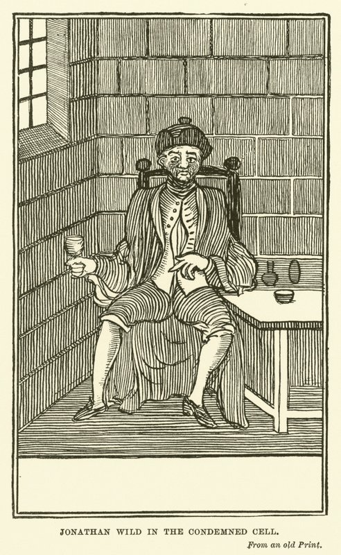 Jonathan Wild Mahkum Hücresinde (gravür) by English School