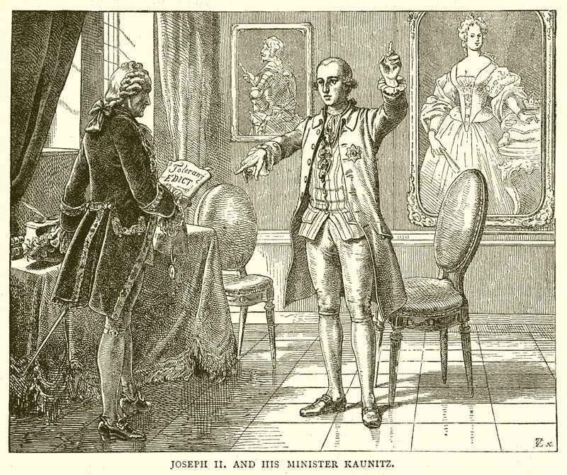 Joseph II ve Bakanı Kaunitz by English School